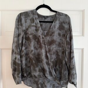 Rails Charcoal Tie-Dye Blouse